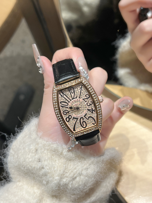 ✨DLJ-CePin✨Barrel-shaped diamond-set ladies' watch
