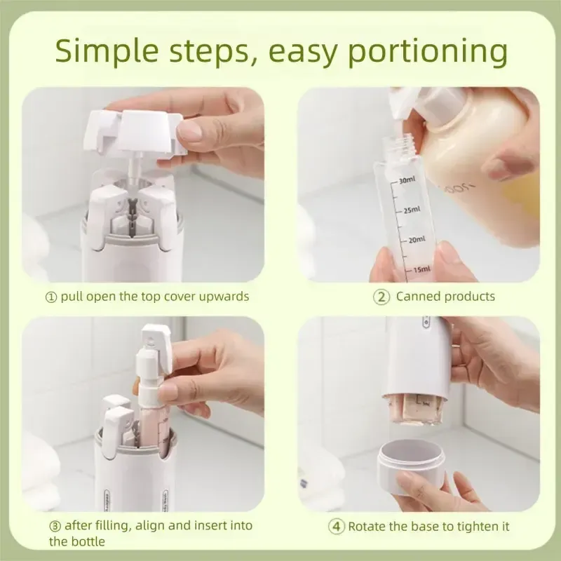 🔥ZZP-CEPIN🔥4-in-1 Portable Cosmetic Shampoo Dispenser Storage Bottle