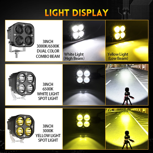 ✨DLJ-CePin✨Yellow White LED Work Light Driving Lamp