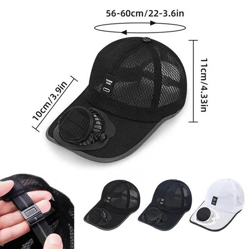 ✨DLJ-CePin✨🧢2026 Pro Outdoor Cooling Hat: Dual-Power Fan Cap