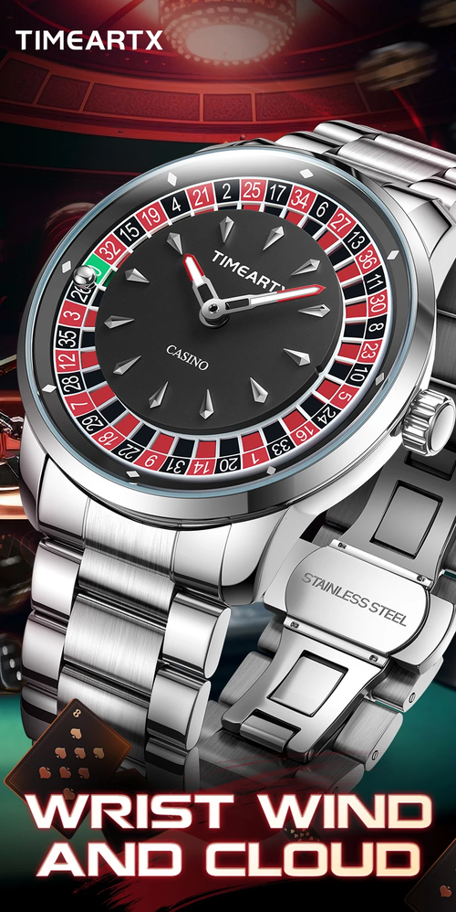 ✨DLJ-CePin✨Silver-tone steel-banded mechanical watch