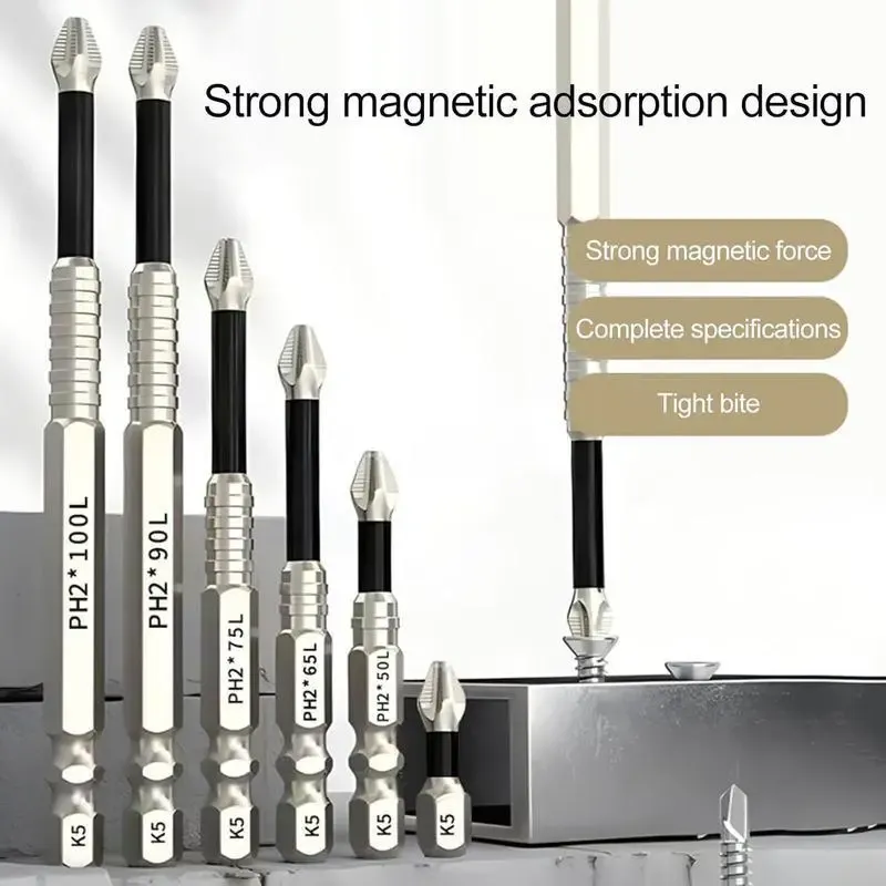 🔥ZZP-CEPIN🔥Impact-Resistant and Non-Slip Bit,Impact Driver Bit Set,Titanium Alloy Impact Non-Slip Cross Head,High Magnetic Screwdriver Drill Bit