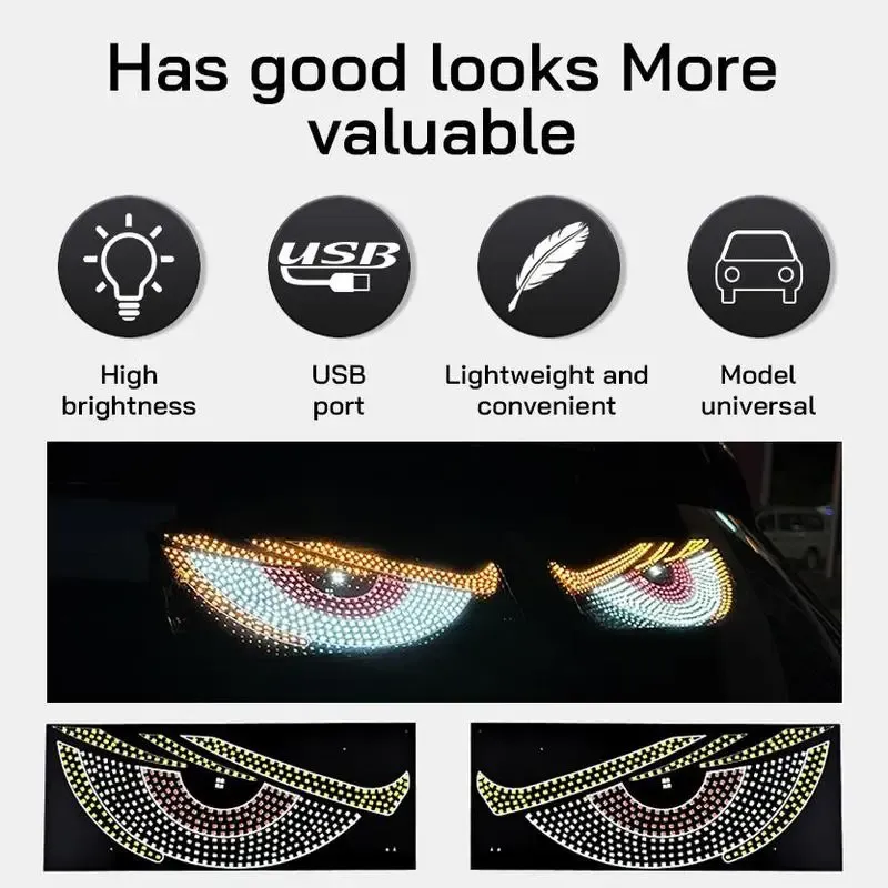 🔥ZZP-CEPIN🔥Car LED Devil Eye Decorative Light,Car Rear Tail Light