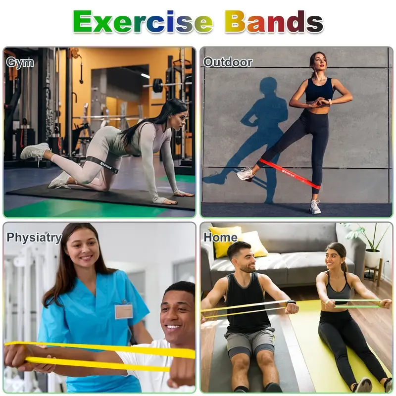 🔥ZZP-cepin🔥Resistance Bands for Working Out, Elastic Exercice Loop Bands for Physical Therapy, Yoga Starter Set of Stretch Bands for Booty Legs, Pilates Flexbands