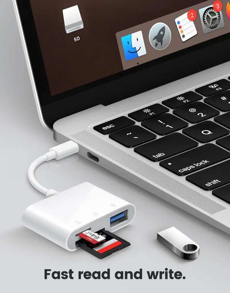 🔥ZZP-cepin🔥3-in-1 USB C OTG Adapter with TF ,SD,Micro Memory Card Reader, Type-C to USB C A Multi Port Hub for iPhone 15 16 Samsung Android Laptop, Supports camera data transfer