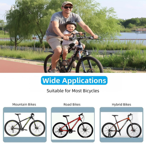 ✨DLJ-Cepin✨Front Child Seats for Bicycles, Mountain Bike Baby Seats, Safety Pads, Road Bikes