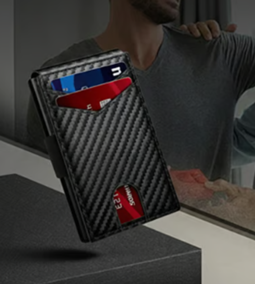 ✨DLJ-CePin✨Men's Ultra-Slim Carbon Fiber Anti-Theft Wallet