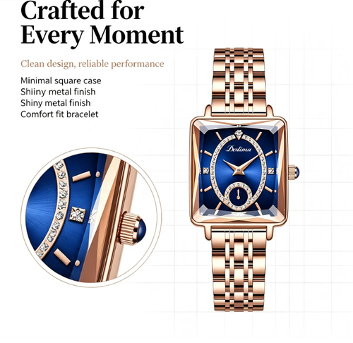 ✨DLJ-CePin✨High-End Fashionable Square Diamond-Set Women's Watch