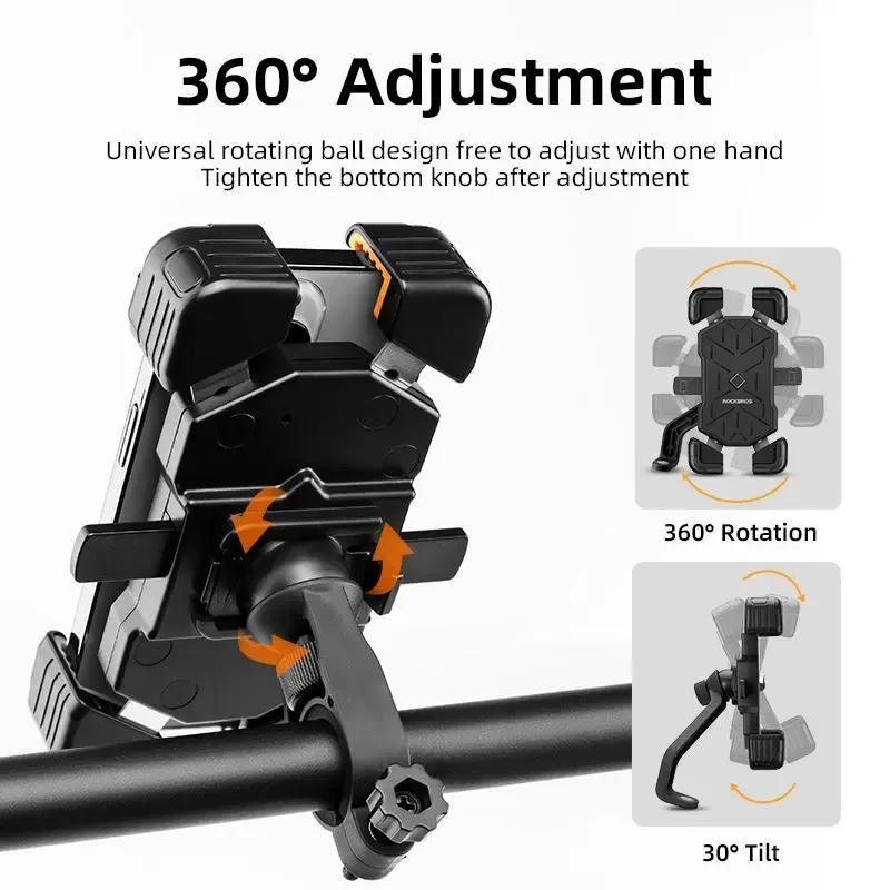 🔥ZZP-CEPIN🔥Bike Phone Holder Mount, for 4.5''-7.1'' Phones, Quick Release Bike Phone Mount Handlebar Clamp, 360° Rotatable Bike Phone Holder