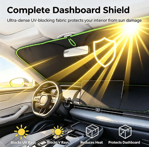 ✨DLJ-Cepin✨2026 New Portable Heat-Insulating Vehicle Sunshade, Upgraded Thickened Front Window Sun Shade☀️🚗