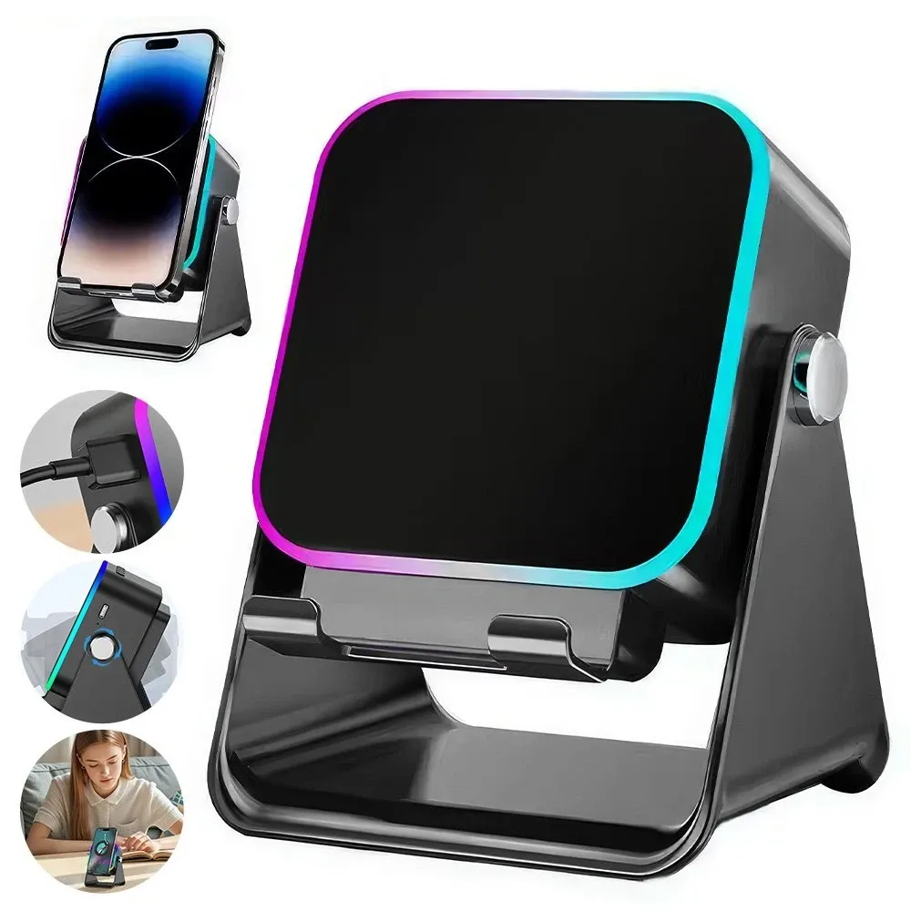 🔥XRF-cepin🔥Wireless Induction Speaker 5-in-1 Bluetooth Speaker With Phone Stand Holder