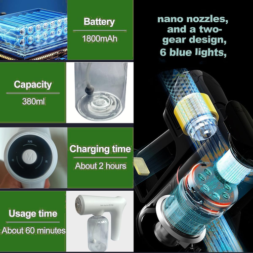 ✨DLJ-Cepin✨Blue Light Nano Disinfection Rechargeable Hair Hair Sprayer