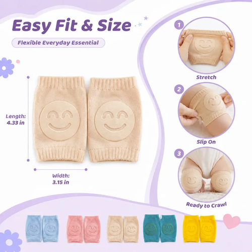 ✨DLJ-CePin✨5 pairs Baby Non-Slip Crawling Knee Pads