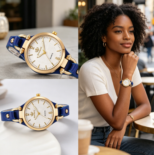 ✨DLJ-CePin✨New Women's Quartz Watch with a Slim Leather Strap