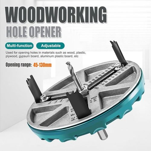 Adjustable punch saw tool for drilling