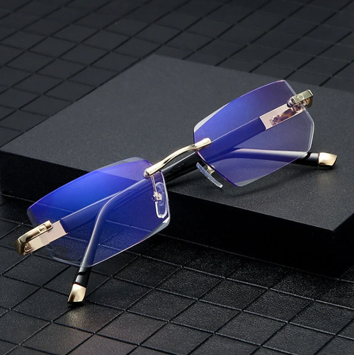 ✨DLJ-Cepin✨Rimless Blue Light-Blocking Photochromic Prescription Glasses