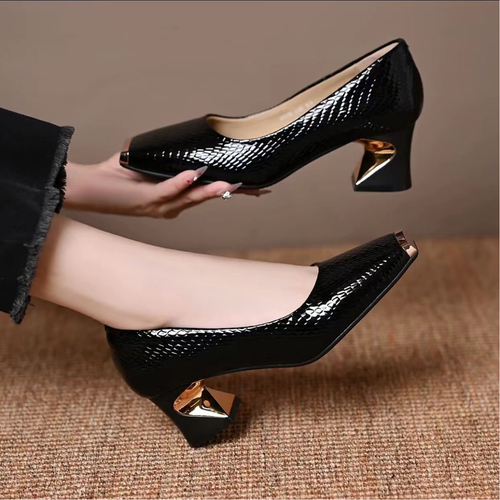 Fashion high heels sexy square toe elegant ladies shoes