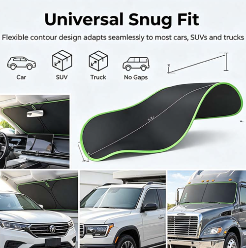 ✨DLJ-Cepin✨2026 New Portable Heat-Insulating Vehicle Sunshade, Upgraded Thickened Front Window Sun Shade☀️🚗