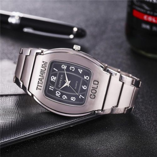 sjd New Fashion Men's Luxury Tonneau Shaped Watch