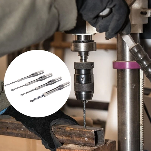 4-Piece Square Hole Drill Bit Set