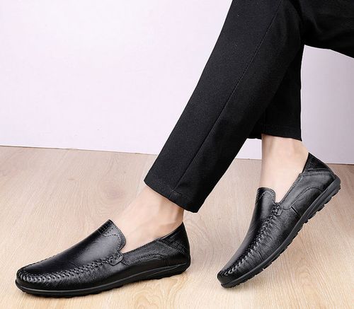 💡Hot Sale 40% OFF  CLOHOO Business Casual Shoes Leather Stitching Comfortable Breathable Rubber Bottom Second Layer Cowhide