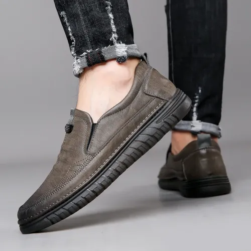 Men's casual leather shoes all-match soft sole non-slip