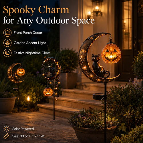 ✨DLJ-CePin✨🎃 Solar Pumpkin Garden Light — Glow Up Halloween! ✨