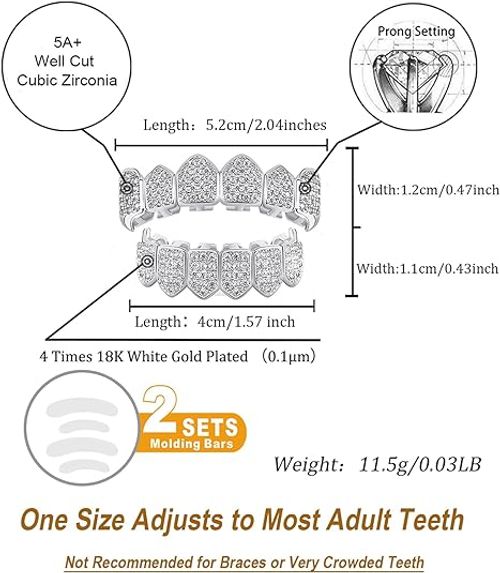 🔥zzp-CEPIN🔥-Hip-Hop Gold-Plated Diamond Grillz