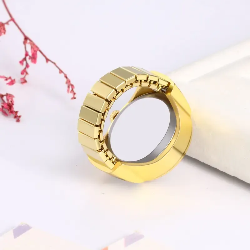 🔥ZZP-CEPIN🔥-Women's Elastic Stretchy Band Finger Ring Watch - Durable Quartz Modern Watches