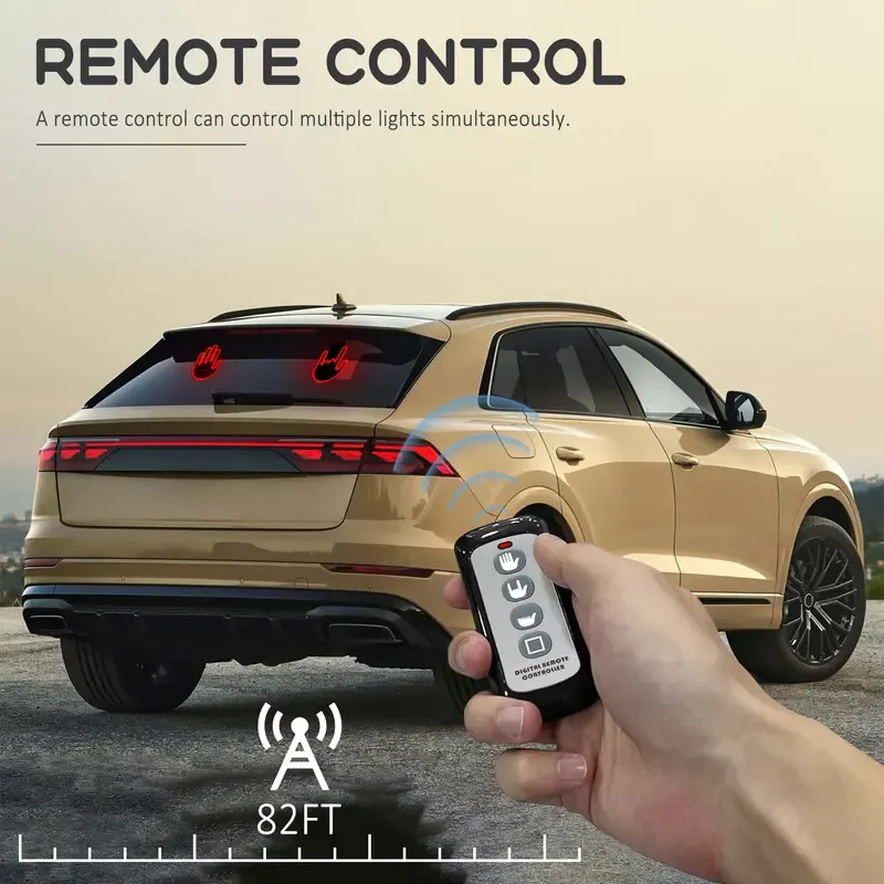 🔥ZZP-CEPIN🔥 Car Gesture Decorative Light, Ambient Lighting Kit, Rechargeable Led Gesture Light, Road Rage Led Signs Calms Road Rage