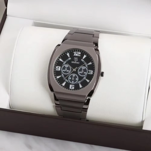 ✨DLJ-CePin✨Large Dial Quartz Watch Round Shape Simple Design Men's Watch