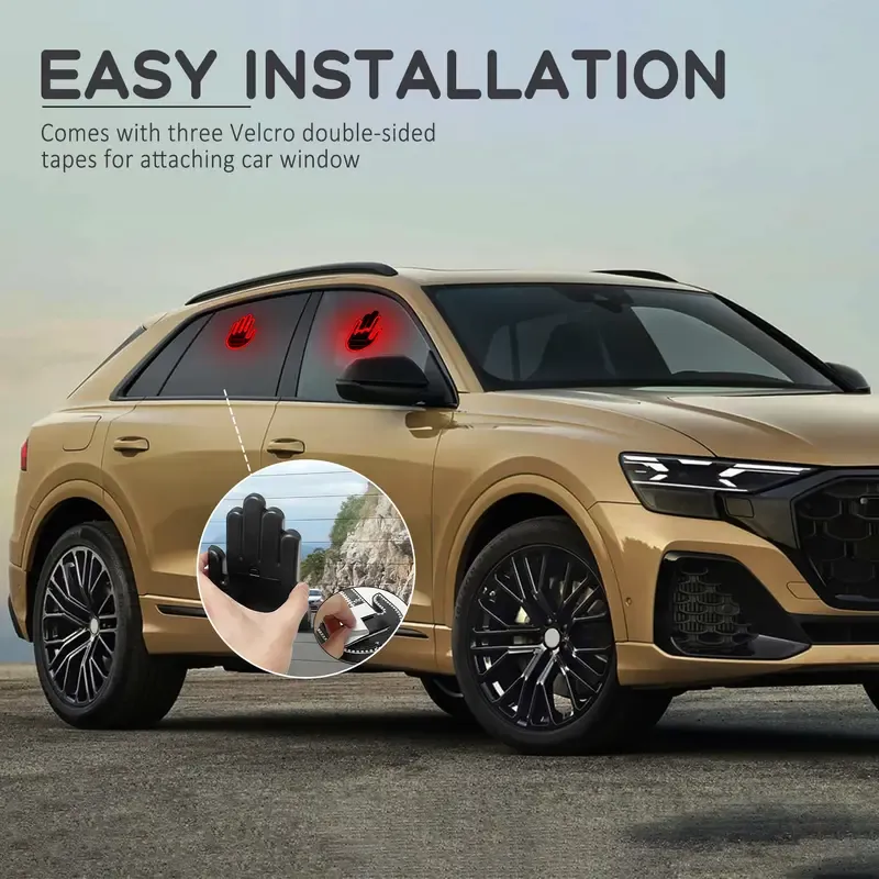 🔥ZZP-CEPIN🔥 Car Gesture Decorative Light, Ambient Lighting Kit, Rechargeable Led Gesture Light, Road Rage Led Signs Calms Road Rage