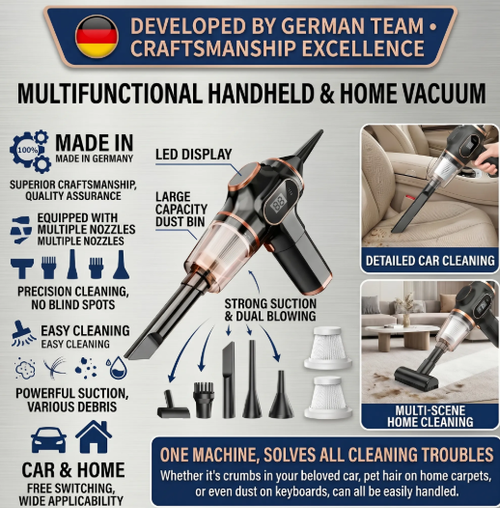 ✨DLJ- Cepin✨Handheld Cordless Car Vacuum Cleaner 19000pa Powerful 6-in-1 Portable