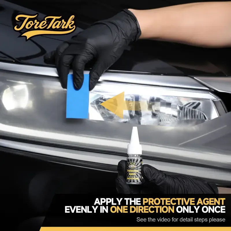 🔥ZZP-CEPIN🔥Toretark Car Headlight Restoration Kit 100ML Repair Liquid & 20ML Crystal Plating Agent