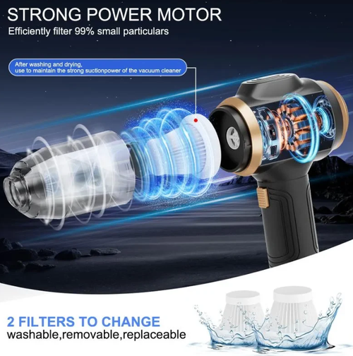 ✨DLJ- Cepin✨Handheld Cordless Car Vacuum Cleaner 19000pa Powerful 6-in-1 Portable