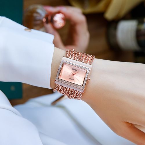 Stylish Gold and Diamond Watch