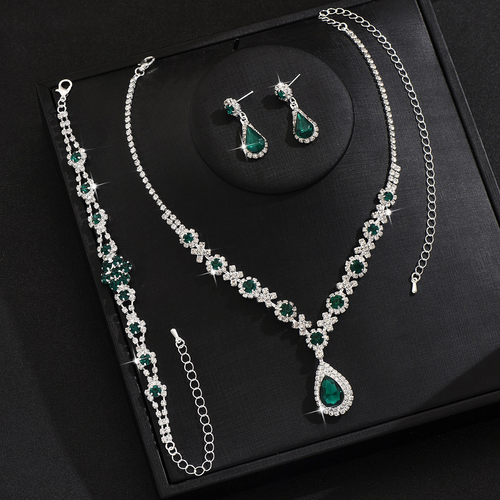 ✨DLJ-CePin✨Waterdrop Necklace, Earrings, and Bracelet Set