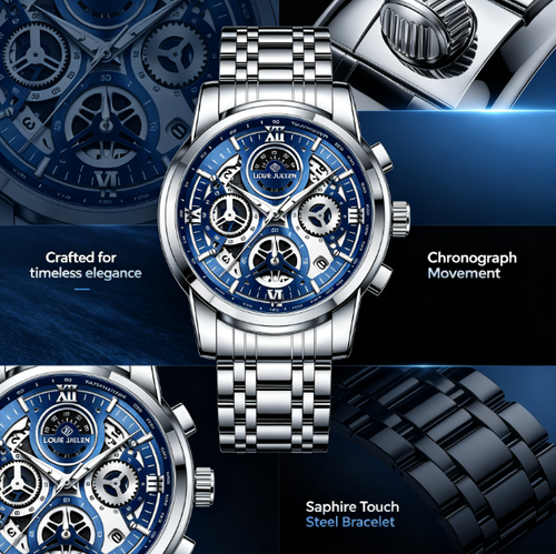✨DLJ-Cepin✨Fashion Hollow Business Men's Multifunctional Quartz Watch