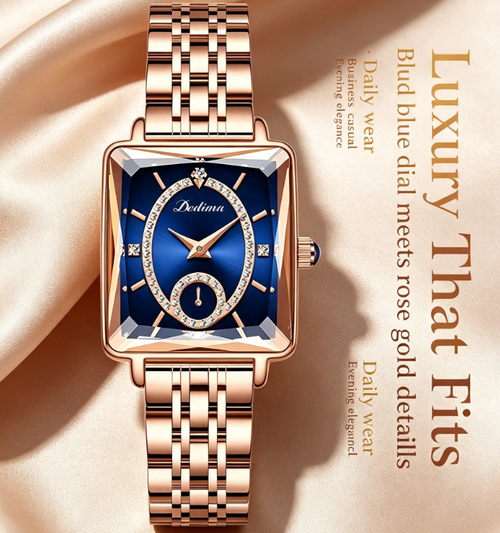 ✨DLJ-CePin✨High-End Fashionable Square Diamond-Set Women's Watch