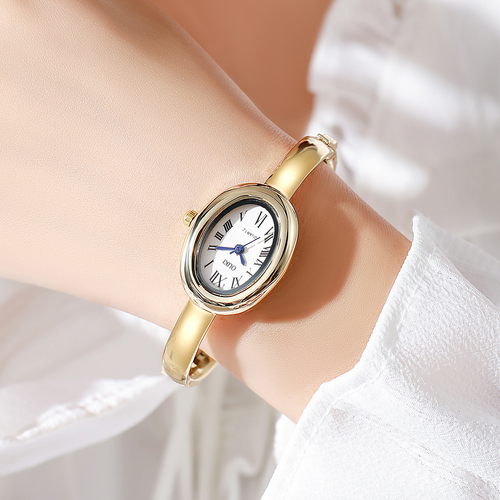 ✨DLJ-CePin✨Elegant Oval Roma Dial Women Quartz Watch