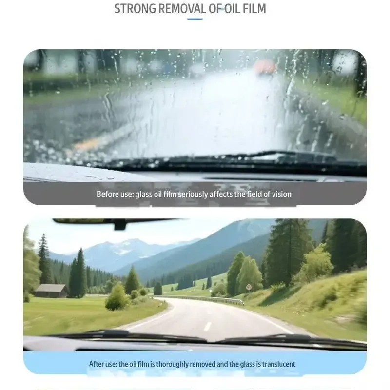 Car Glass Oil-Film Cleaner, Powerful Water-Repellent Anti-Fog Windshield Rearview Mirror Side Window Coating, Special Purpose Cleaning Agent, Car Essentials