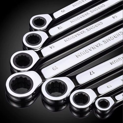10-piece combination wrench set for automotive repair full set of box-end and open-end wrenches double-ended mirror-finish spanner tools
