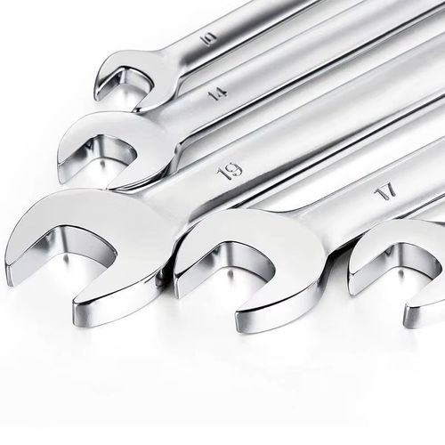 10-piece combination wrench set for automotive repair full set of box-end and open-end wrenches double-ended mirror-finish spanner tools