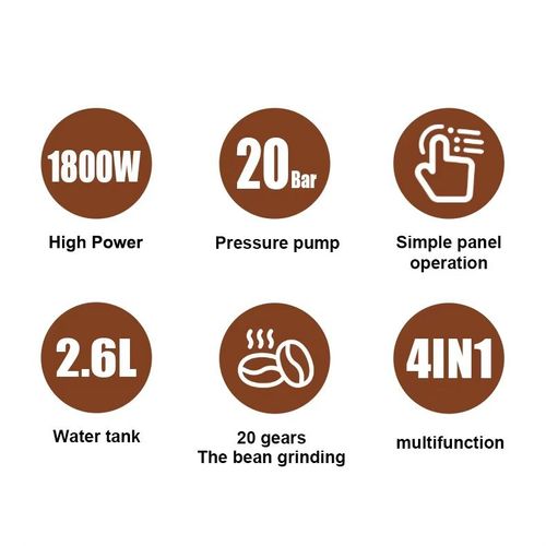 Automatic coffee machine for home office rich flavor easy to operate fast brewing various coffee types