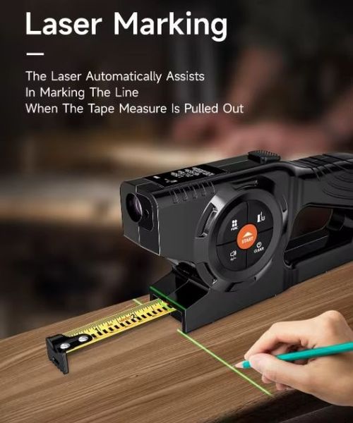 Multi-functional tape measure - length measurement, level detection, durable for home and work