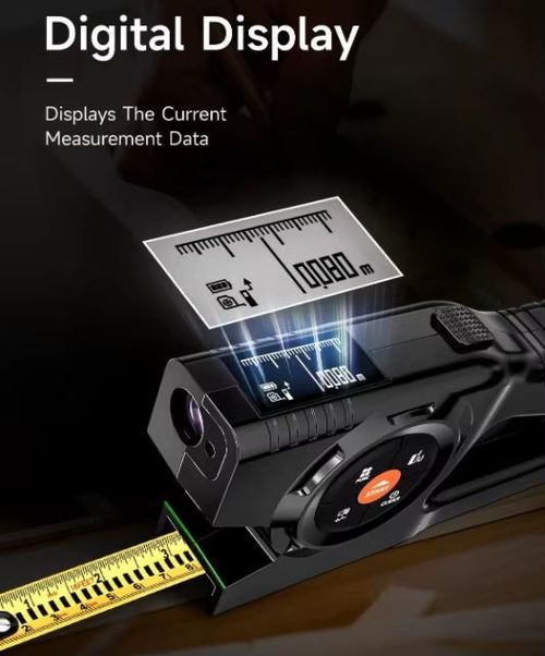 Multi-functional tape measure - length measurement, level detection, durable for home and work