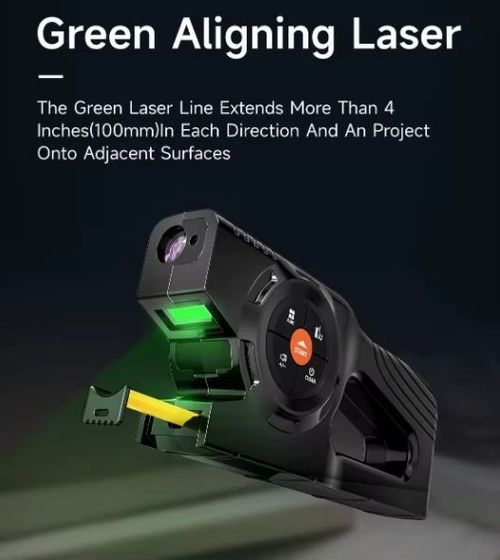 Multi-functional tape measure - length measurement, level detection, durable for home and work