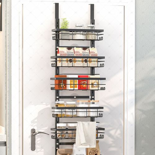 No drilling required just hang it behind the door saving floor space In the kitchen it holds seasonings spatulas easily within reach In the bathroom it organizes shampoos body washes towels keeping countertops tidy