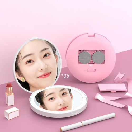 Always wanting to have the perfect light for touch-ups? This mini handheld LED makeup mirror tucks an exclusive fill light into your pocket, so you never have to compromise on looking your best.