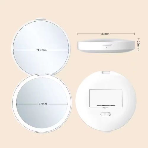 Always wanting to have the perfect light for touch-ups? This mini handheld LED makeup mirror tucks an exclusive fill light into your pocket, so you never have to compromise on looking your best.
